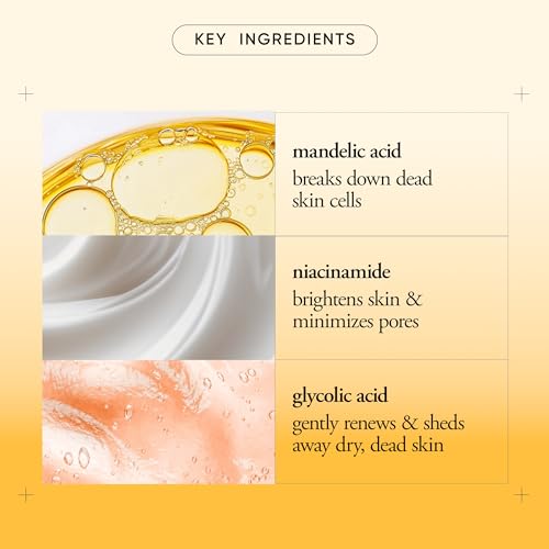 philosophy microdelivery triple-acid brightening peel pads with mandelic, glycolic & malic acid for discoloration, dark spots & uneven skin tone - 12 ct