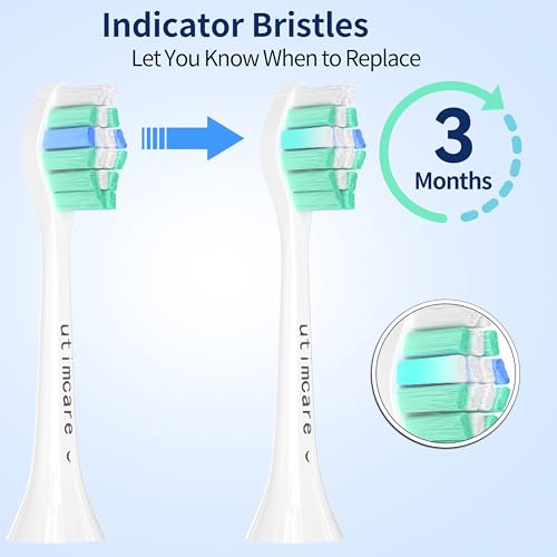 Replacement Toothbrush Heads Compatible with Philips Sonicare Electric Toothbrush, 10 Pack, Refills