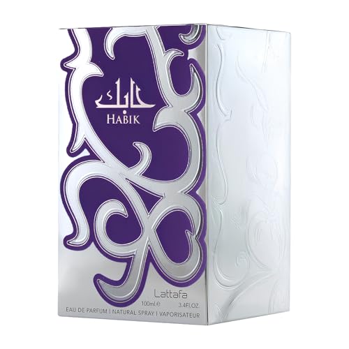 Lattafa Habik ? Spicy, Aromatic, Woody, Musky ? Eau de Parfum Spray Long-Lasting Fragrance for Men, 3.4 Ounce / 100 ml