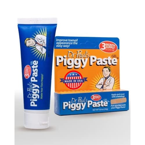 Dr. Paul's Piggy Paste Gel: Fast Acting Solution for Thick, Brittle, Yellow Nails, Restores Clear, Healthy Toenails & Fingernails, Easy, Mess Free Application Doctor Recommended Formula