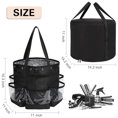 CUBETASTIC 2-Piece Hairstylist Travel Bag Set: Large Capacity, Heat Resistant, Professional Makeup & Waterproof Shower Bag