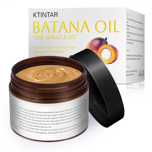 100% Natural Raw Batana Oil for Hair Growth, Unrefined & Organic Dr Sebi Hair Growth Oil From Honduras, Prevents Hair Loss, Eliminates Split Ends, Enhances Thickness 4.23 Fl Oz (Pack of 1)