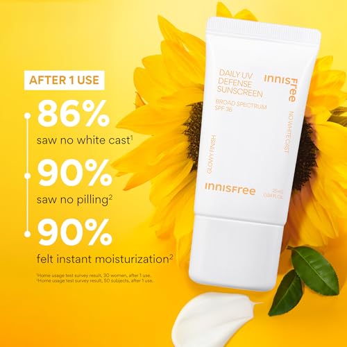 Innisfree Daily UV Defense SPF 36 ? Korean Face Sunscreen, Invisible Finish, Broad Spectrum, No White Cast, Lightweight, Hydrating