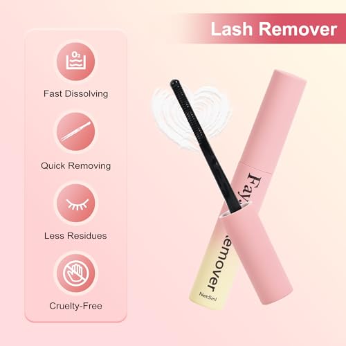 Eyelash Adhesive Remover, Hypoallergenic, Fast Dissolve & Quick Remove Glue for Eyelash Extensions with Less Residues, 5ml Remover for Lash Cluster