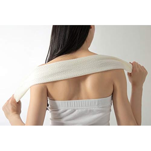 Exfoliating Washcloth [Made in Japan] Shower Back Scrubber, Natural Loofah