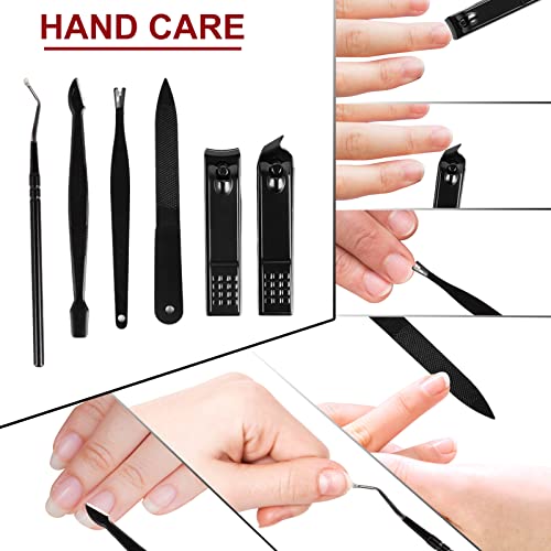 Manicure Set and Nail Clippers Set Pedicure Kit 18 in 1,Stainless Steel Material Cuticle Trimmer, Professional Nail Clipper Set, Portable Travel Grooming Set,Also A Great Gift.