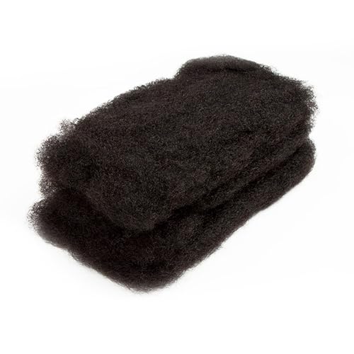 QVR Afro Kinkys Bulk Human Hair for Dreadlock Extensions Repair Locs, Twist Braiding Afro Kinky Human Hair for Locs Natural Black Color 12 inch 4 Packs 200 Gram