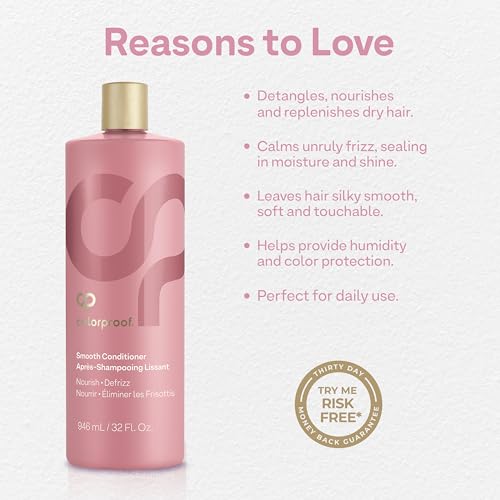 Colorproof Smooth Conditioner - For Frizzy Color-Treated Hair, Smooths, Softens & Controls Frizz, Sulfate-Free, Vegan