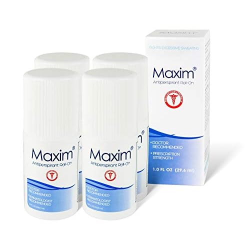Maxim Clinical Strength Antiperspirant Deodorant for Women & Men, Anti-Sweat Deodorant, Prevent Sweat Armpits, Underarm Sweat Block Treatment, Protection to Keep Dry & Odor Free (4 Pack)