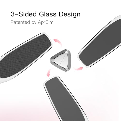 3-Sided Glass Foot Callus Remover, Professional 3-in-1(Coarse, Medium, Fine) Foot File, Pedicure Tools for Feet Hard Skin Smooth Polishing (White)