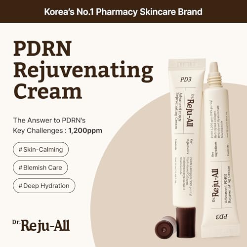 Dr. Reju-All Advanced PDRN Rejuvenating Cream ? 99% Pure Salmon DNA PDRN Face Moisturizer ? Optimal 1200ppm Concentration for Visible Results ? Korean Anti-Aging Skin Care Face Cream - 0.7 Fl Oz