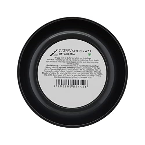 Gatsby Hair Styling Wax Matt & Hard 75g Grey