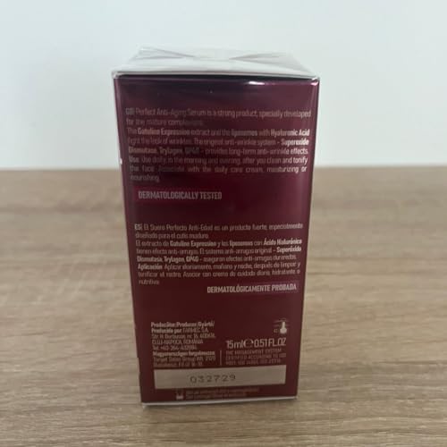 GEROVITAL EVOLUTION Perfect Anti-Aging Face Serum with Hyaluronic Acid and Superoxide Dismutase SOD (The Anti-Aging Super-Enzyme), Anti-Wrinkle, Moisturizer Face Serum, 15 ml