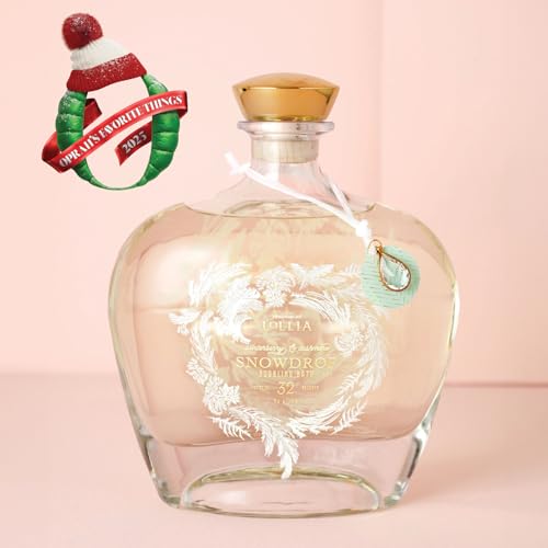 Lollia Snowdrop Bubble Bath, 22 fl oz, 650 ml, Winterberry & Cashmere Fragrance, Luxury Hydrating Women's Bubbling Bath Soap, Delicate & Relaxing Scented Skin Care