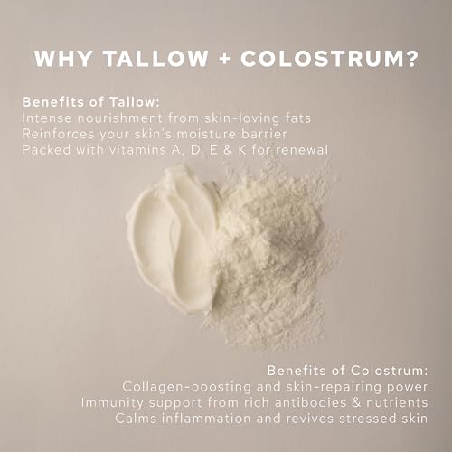Honor Whipped Tallow Cream with Colostrum, Hydration, Skin Renewal (3oz, Lavender)