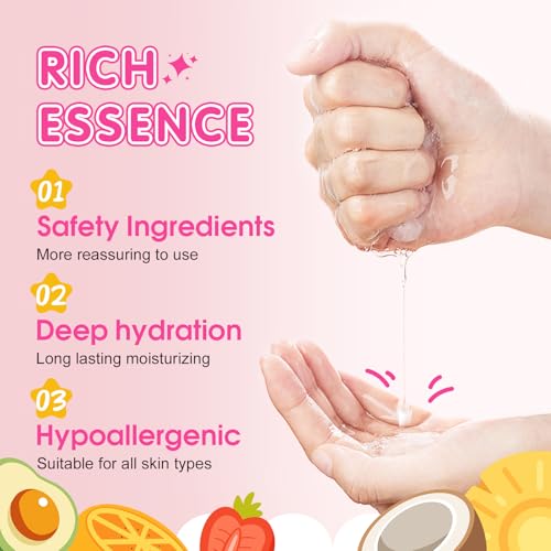 14 Pack Fruit Face Masks Skincare for Kids, Sheet Hydrating Facial Mask for All Skin Types, Bulk Collagen Face Mask for Women Skin Care, Birthday Party Spa Gifts for Teens Girls
