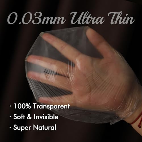 ROSELOVER 8x10 Inch PU Thin Skin Toupee for Men - 0.03mm Human Hair Replacement System,Natural Look Hair Prosthesis Units for Men, Durable & Breathable Hairpiece,Off Black