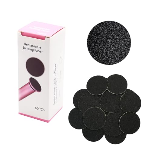 60 Pieces Replacement Sandpaper Discs for Electric Foot File Callus Remover Machine Foot Hard Dead Skin Removal(Smooth 100 Grit)