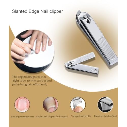 6-Piece Nail Clippers Set for Men Toe and Fingernail Clippers Kit with Travel Case Mens Manicure Nail Grooming Kits Gift for Dad Husband Boyfriend Men¡¯s Personal Care Essentials