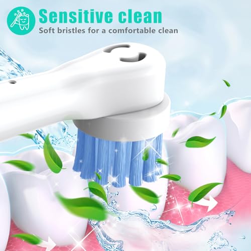 Safcare Sensitive Gum Care Replacement Brush Heads, Pack of 48 Professional Electric Toothbrush Heads Compatible with Oral b Braun Electric Toothbrush (48 Pack)