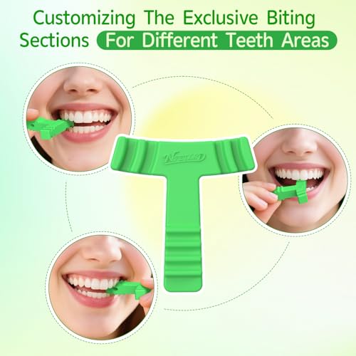 2 Pcs Chewies for Invisalign Aligners, Orthodontic Aligner Chewies Chompers Aligner Trays Seaters Durable Medical Grade Silicone Compatible with Invisible Braces (Green)