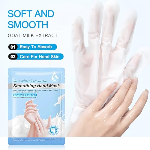 Moisturizing Hand Mask Gloves 9 Pairs, Hydrating Hand Masks for Dry Cracked Hands, Exfoliating Hand Peel Mask, Nourishing Hand Treatment Gloves for Women & Men