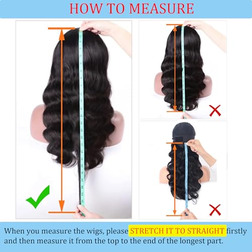 28 Inch Headband Wig Human Hair Body Wave Headband Wigs for Black Women Brazilian Virgin Hair Wear and Go Glueless Wig None Lace Front Wigs for Beginners 150% Density Natural Black (Black, 28 Inch)