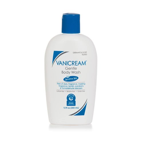 Vanicream Shampoo (12 Fl Oz) Gentle Facial Cleanser with Pump Dispenser (8 fl oz) Gentle Body Wash (12 Ounce) Bundle