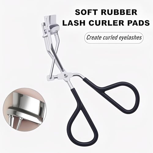 80Pack Compatible with Shu uemura Eyelash Curler Refill Pads,Soft Silicone Eye lash Curler Refills Compatible with Shu uemura Eyelash Curler,Easy to Replace,Black.