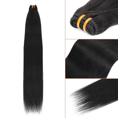 16A Raw Human Hair Bundles 100% Burmese Virgin Straight Bundles Human Hair, Sliky Boutique Extensions, Can Be Dyed and Restyled, Full Ends, Vertical Smooth (Straight 1 Bundle, 30 Inch)