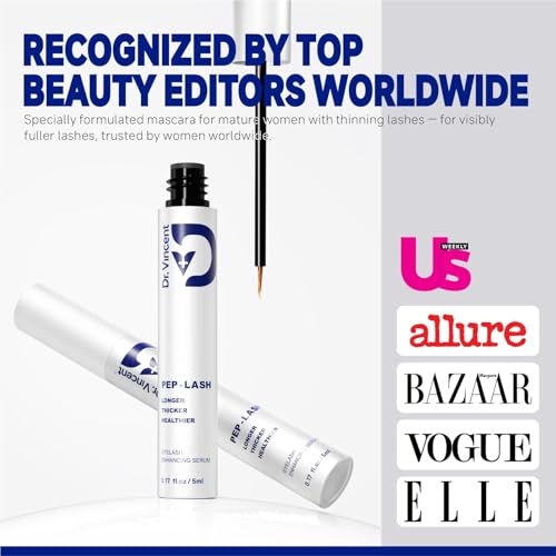 Lash Serum for Eyelash Growth, Eyelash Growth Serum Advanced Peptide Formula with 2.3¡¿ Absorption for Fuller, Thicker, Longer Lashes, Vegan & Cruelty-Free, Clinically Tested (5mL)