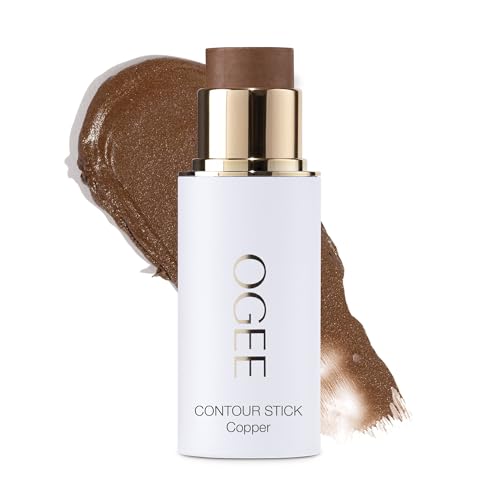Ogee Sculpted Face Stick (COPPER - RADIANT COCOA) Certified Organic Bronzer Stick & Contour Makeup - Multi-Use Bronzer Stick for Face