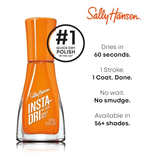 Sally Hansen Insta-Dri Nail Polish | Quick Dry, Long Lasting, Streak-Free Shine | Opaque, Glossy | 357 Time Warmth | Burnt Orange Nail Color