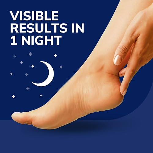 Dr. Scholl's Rough, Dry Foot Renewal Ultra Overnight Treatment with Overnight Foot Cream 3oz with Aloe, Coconut Oil & Urea and Heel Sleeve Socks, Deeply Moisturize & Soften Feet, Dermatologist Tested