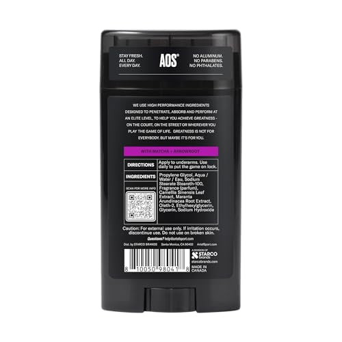 Art of Sport Men¡¯s Deodorant, Talc Free, Sandalwood Fragrance, Made with Natural Botanicals, Green Tea, Made for Athletes, Defy Scent, 2.7 Ounce (Pack of 2)