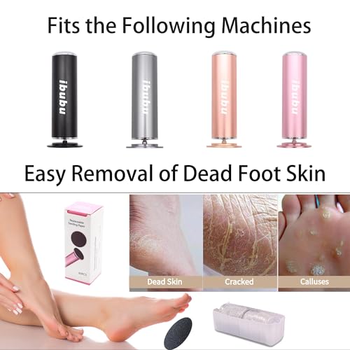 60 Pieces Replacement Sandpaper Discs for Electric Foot File Callus Remover Machine Foot Hard Dead Skin Removal(Smooth 100 Grit)
