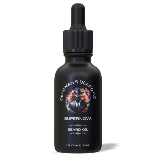 Deadman's Beard Co. | Men's Premium Beard Oil - Soften, Nourish and Condition Your Beard & Skin | Made In The U.S.A | 1 fl oz | Supernova - Grapefruit & Mandarin, Fresh Cologne