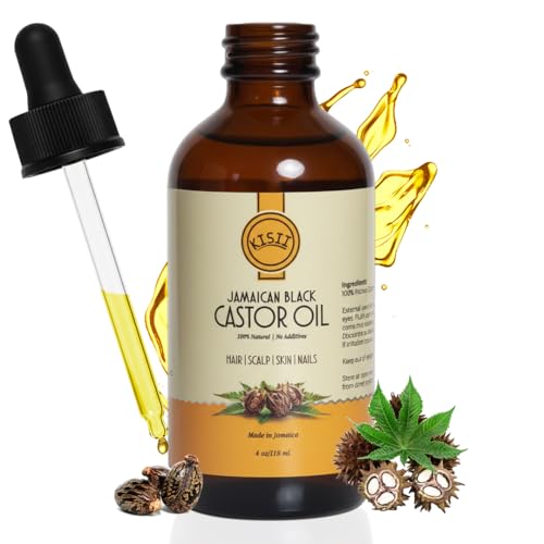 Jamaican Black Castor Oil ? 100% Pure Castor Oil for Hair Growth, Scalp Care, Glowing Skin and Nails. Made in Jamaica - 4 oz Glass Bottle