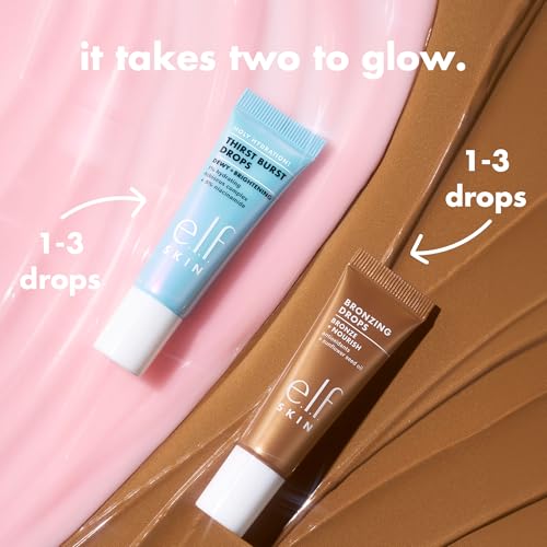 e.l.f. SKIN The Hottest Drops Duo, Holy Hydration! Thirst Burst & Bronzing Skincare Set, For A Dewy, Sun-Kissed Look, Vegan & Cruelty-Free