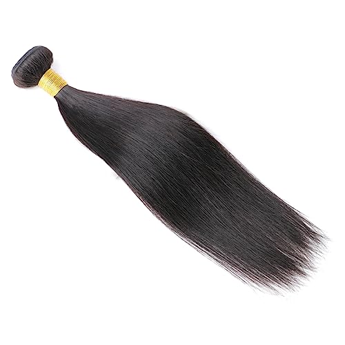 100% Human Hair Bundles Short Straight Virgin Hair 24 Inch Natural Color Unprocessed Brazilian 10A Double Weft Weave Extensions Soft And Healthy For Black Women
