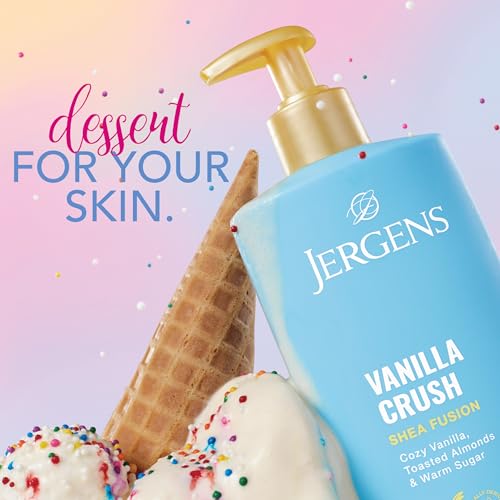 Jergens Shea Fusion Vanilla Crush Body Lotion, Moisturizer with Shea Butter & Vitamin E, 14 Fl Oz