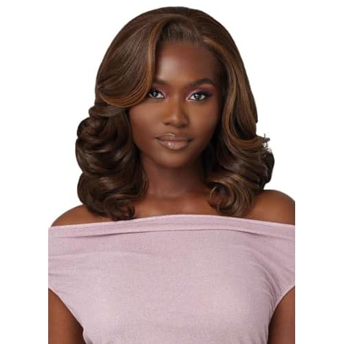Outre Lace Front Wig - Perfect Hair Line 13X4 - Swoop Series - Swoop 6 (CARAMEL BROWN)