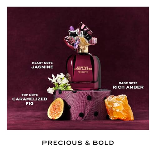 Marc Jacobs Perfect Absolute Eau de Parfum ? Ambery Women's Perfume ? With Notes Caramelized Fig Accord, Jasmine Absolu & Rich Amber Accord