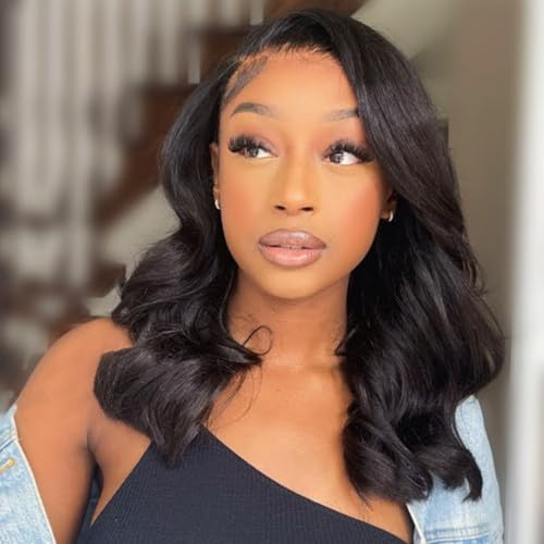 west kiss Glueless Short Bob Wig Ready to Wear 5x7 Closure Bob Wig Pre Cut & Pre Bleached Human Hair Wigs With Adjustable Straps for Easy Installation 12 Inch