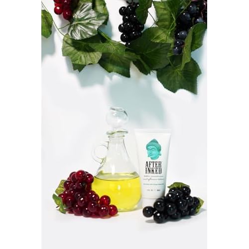 After Inked Tattoo Aftercare Lotion ? Moisturizing Balm for Inked Skin, As Seen on INK MASTER ? Hydrating Cream with Grape Seed Oil, Skin Nourishment & Daily Maintenance ? 3 Fluid oz Tube (1-Pack)