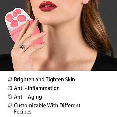 2Pack Ice Roller for Face, Evmliy Silicone Ice Face Roller to Tighten and Lift skin for Face & Eye Puffiness Relief, Reusable Facial Mold for Neck Natural Glow, Skin care for women beauty