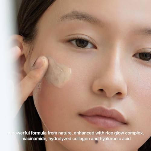 Arencia Rice Mucin Overnight Glow Face Mask Serum 30, 1.76 oz, Plumps Skin with Hyaluronic Acid