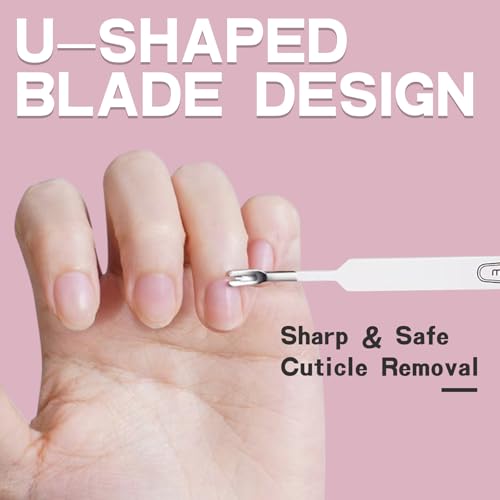Kylara Cuticle Trimmer Set 3 in 1 - Cuticle Nipper,Pusher & Cutter,Professional Stainless Steel Manicure Pedicure Tools for Women,Gradient Pink Nail Care Kit for Home Salon & Nail Artists