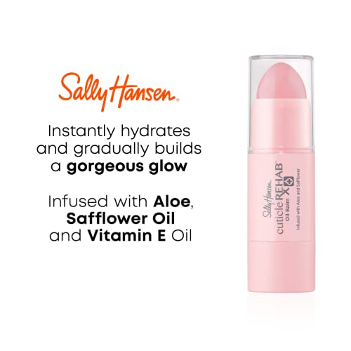 Sally Hansen Nail Treatment Cuticle Rehab Oil Balm | Infused with Natural Essential Oils & Vitamin E | Nourishes & Conditions Dry Nails & Cuticles