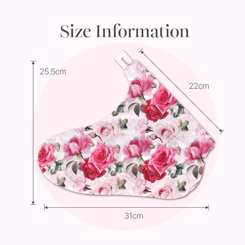 PETITFEE Rose Petal Satin Foot Mask (5pairs) - Intensive Nourishing Socks, Rose Scented Foot Repair Masks with Peptide, Collagen, Shea Butter, Urea for Silky Smooth Feet, Foot Treatment, Body Mask